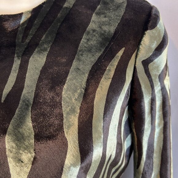 NWT Michelle Mason Velvet Zebra Cutout Backless Midi Dress $780 - Picture 12 of 16